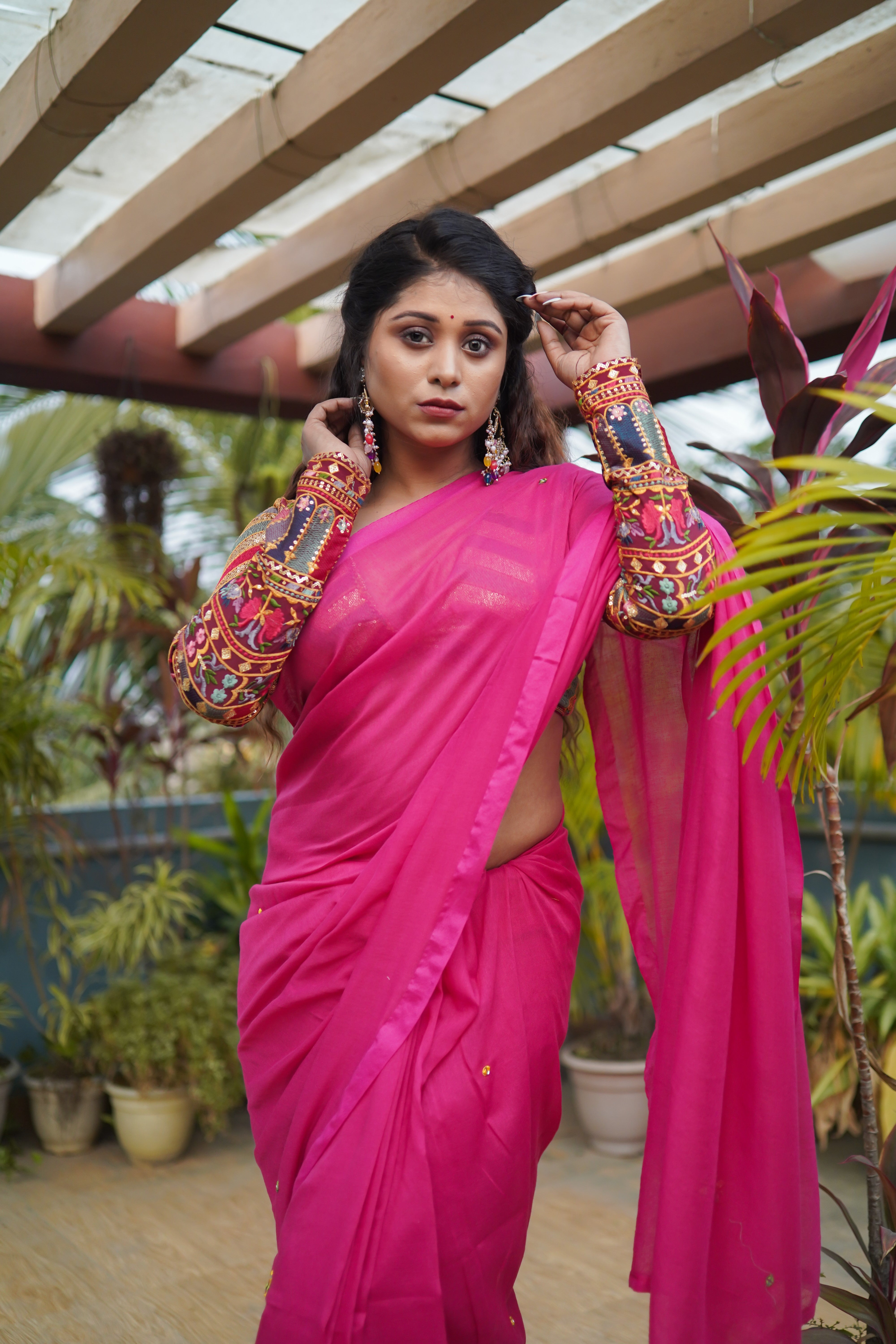 Rani Pure Khadi Cotton Hand Woven Saree
