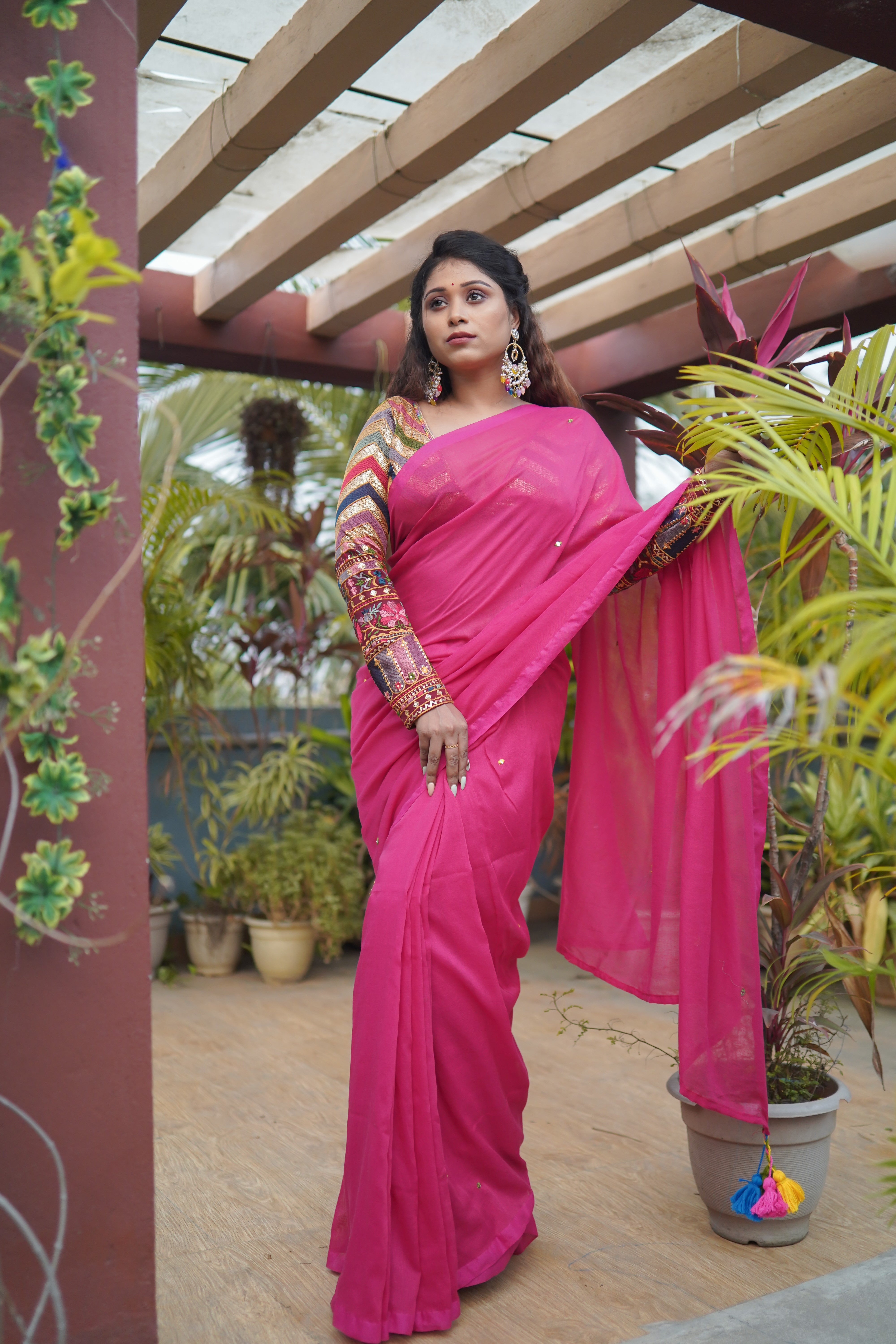 Rani Pure Khadi Cotton Hand Woven Saree