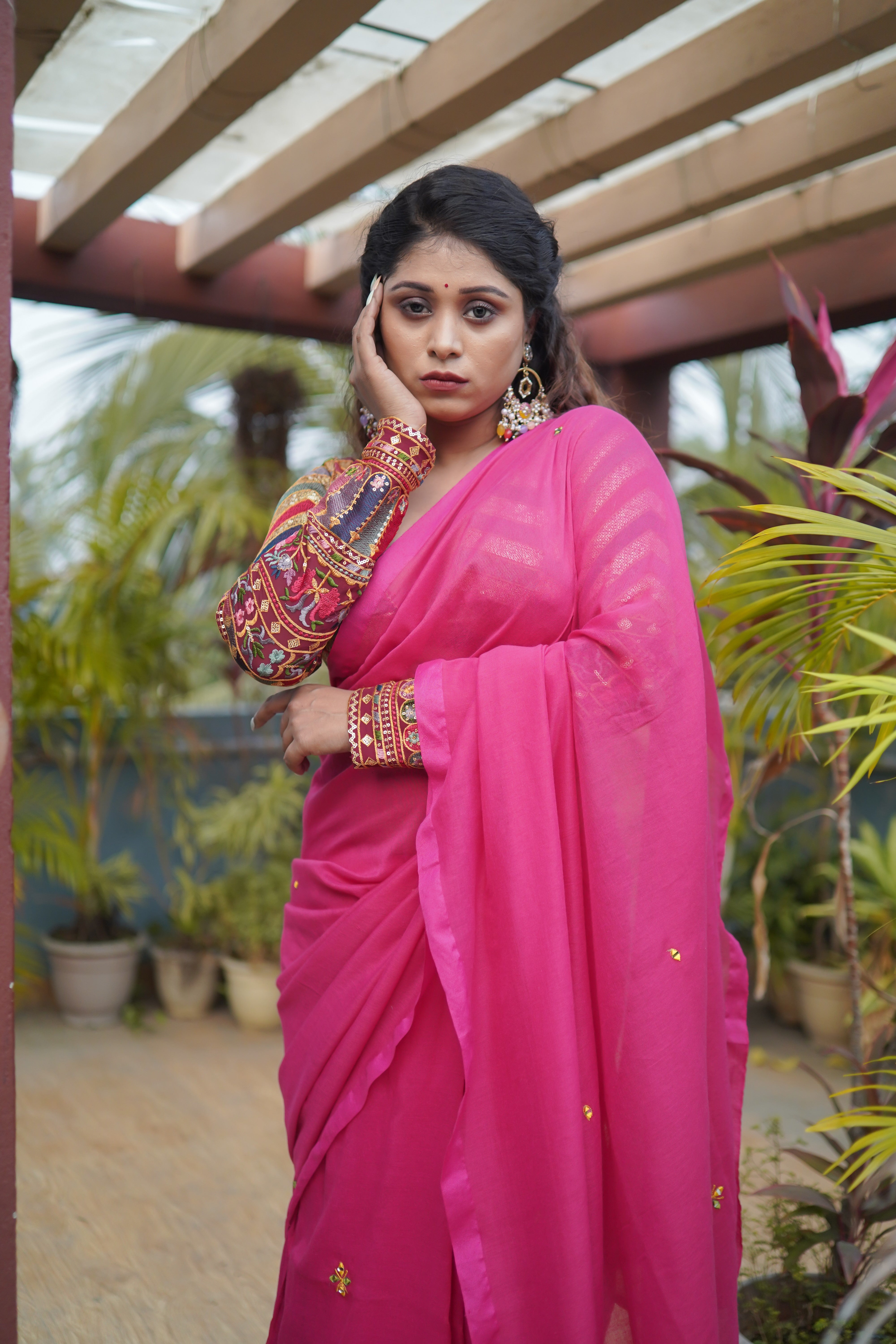 Rani Pure Khadi Cotton Hand Woven Saree